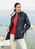 Functionele jas met afneembare capuchon DUNKELBLAU