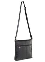 Laurina tas van volnerf nappaleer ZWART