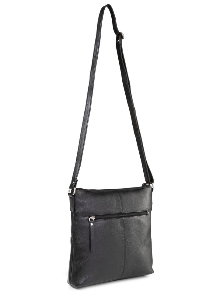 Laurina tas van volnerf nappaleer ZWART