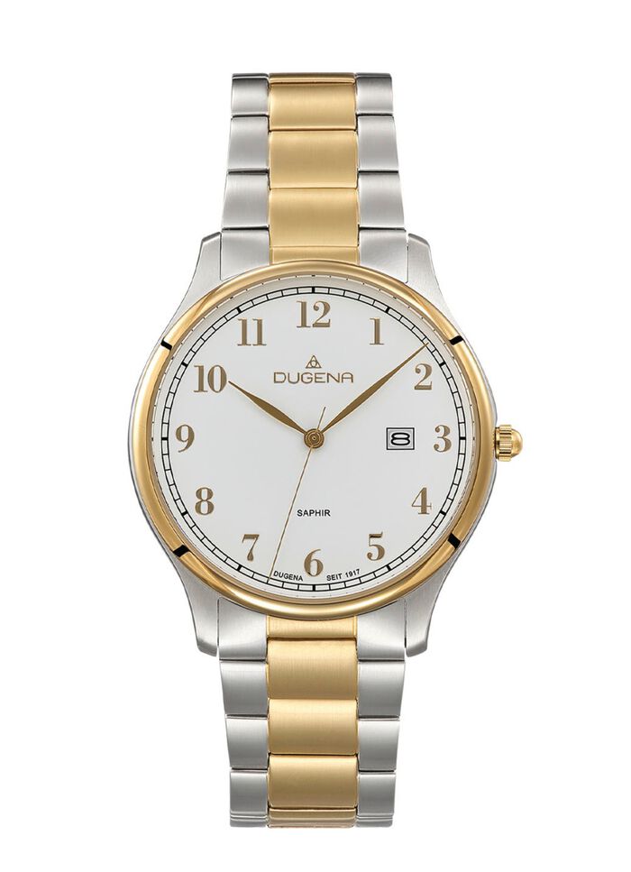 Dugena quartz herenhorloge met roestvrijstalen bandkast 