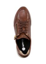 Remonte sneakers met veters en mat gouden bies 