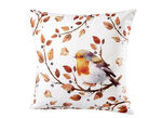 Kussenhoes met vogel op tak motief CRÈME