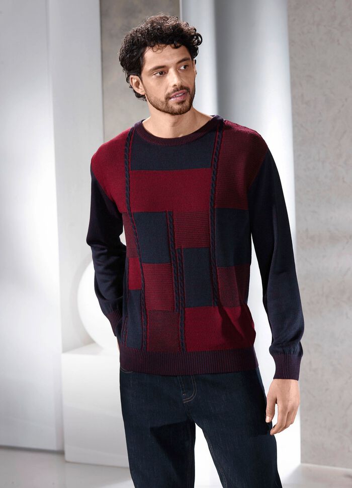 Ronde hals trui in 2 kleuren 