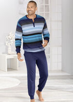 Pyjama met knoopsluiting en manchetten 