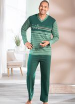 V-hals pyjama met open manchetten 