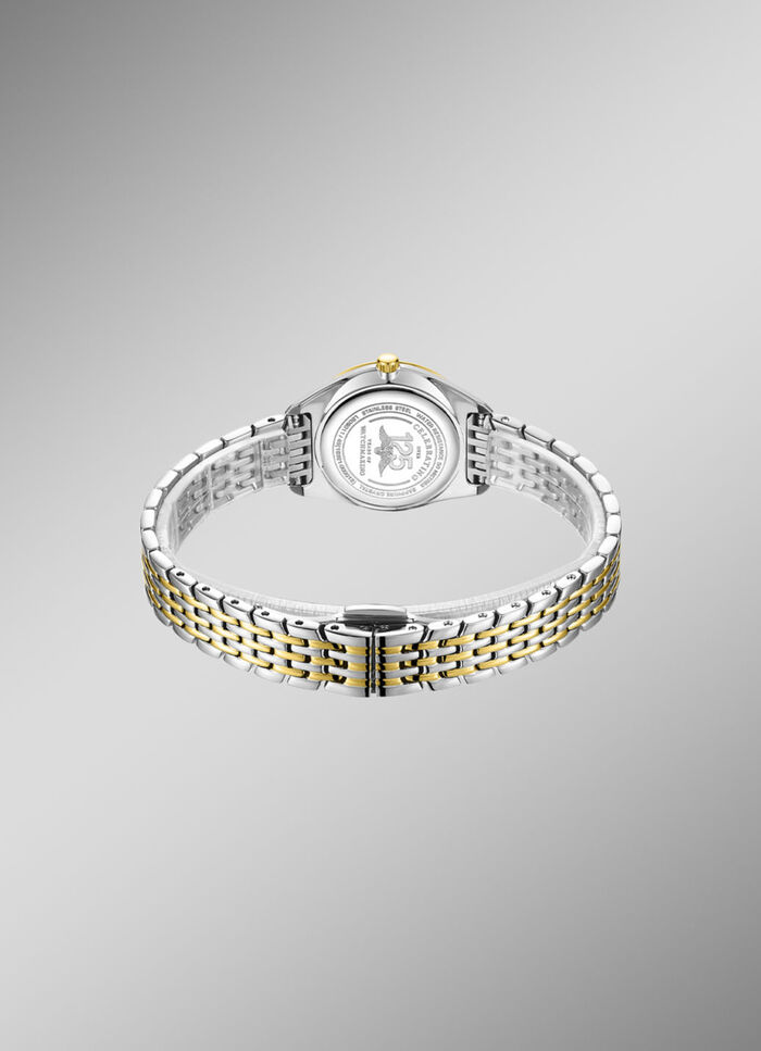 Roterend quartz dameshorloge met roestvrijstalen armbandkast 