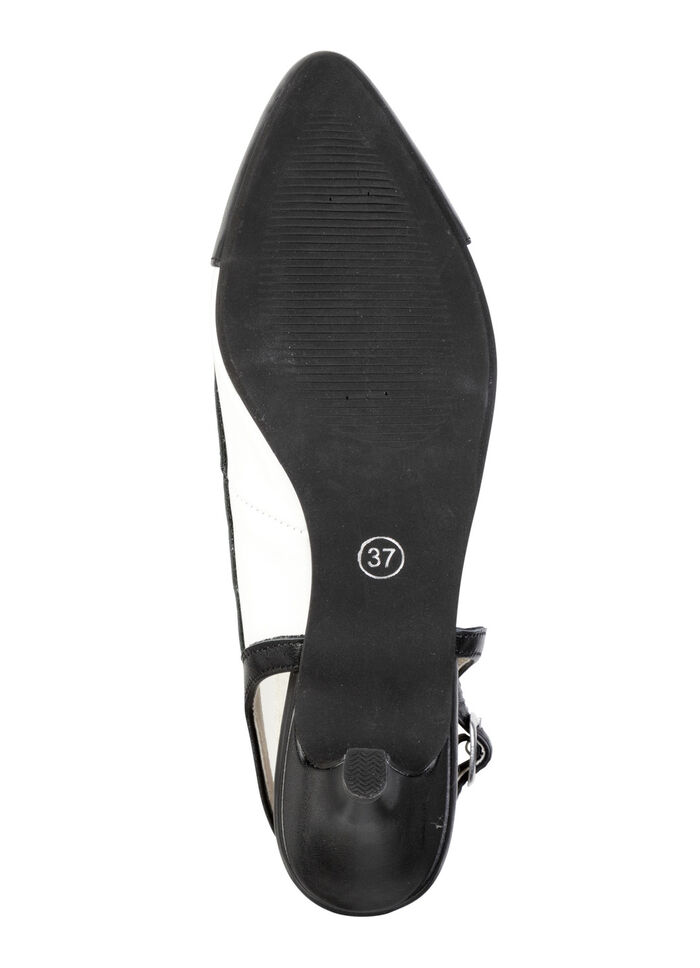 Andrea Conti, chique dames slingpumps, met elastische band SCHWARZ-WEISS