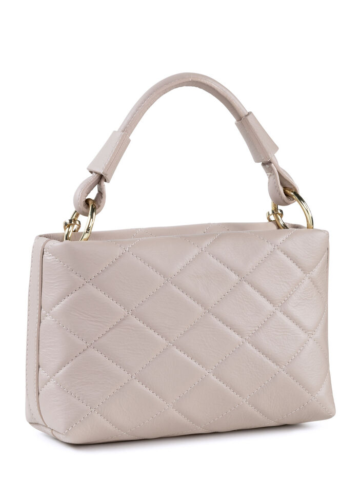 Laurina tas met trendy decoratieve quilting POEDERROSÉ