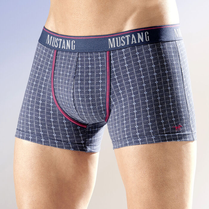 Mustang, set van drie broeken, geruit NAVY-MEERKLEURIG