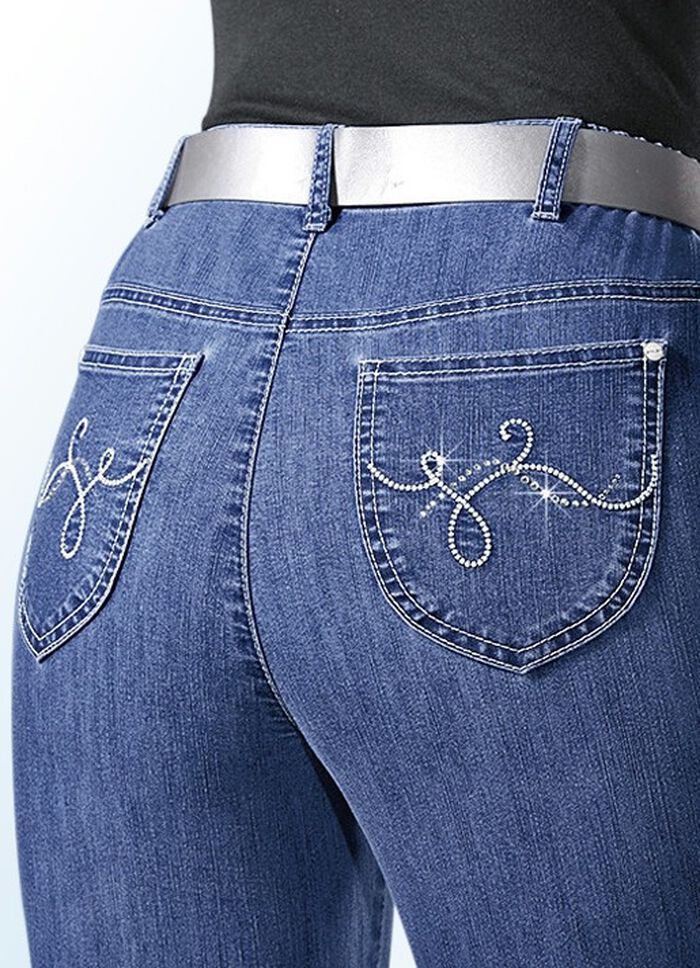 Jeans met bredere tailleband 