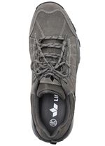 Ademende heren veterschoenen met uitneembaar voetbed GRAFIET