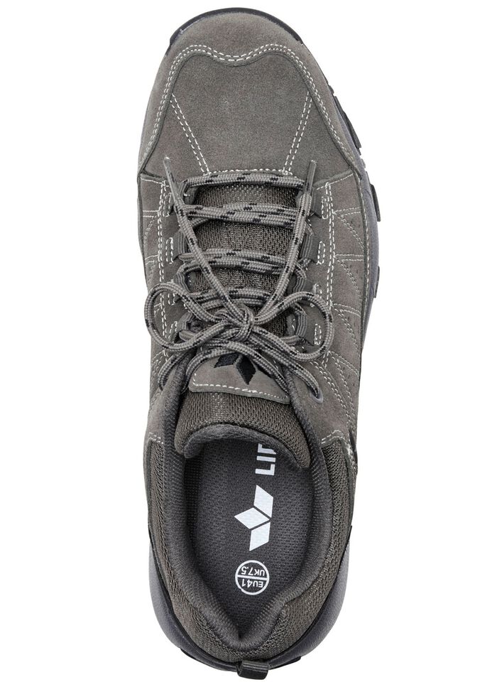 Ademende heren veterschoenen met uitneembaar voetbed GRAFIET