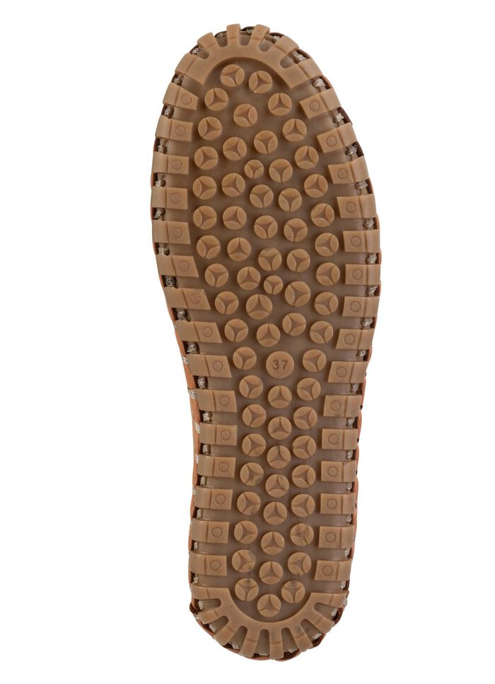 ELENA EDEN pantoffels van zacht nappaleer met reli&euml;f 