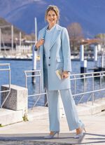 Korte jas met reverskraag LICHTBLAUW