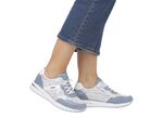 Sneakers met glinsterende pailletten BLEU-WIT