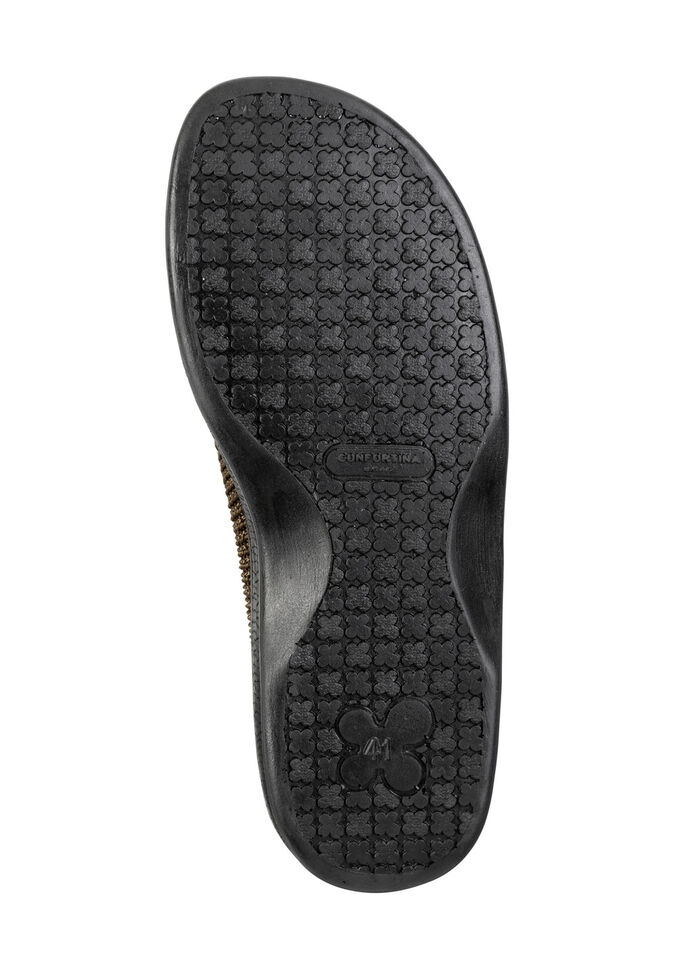 Slippers gemaakt van elastisch gebreid materiaal BRAUN