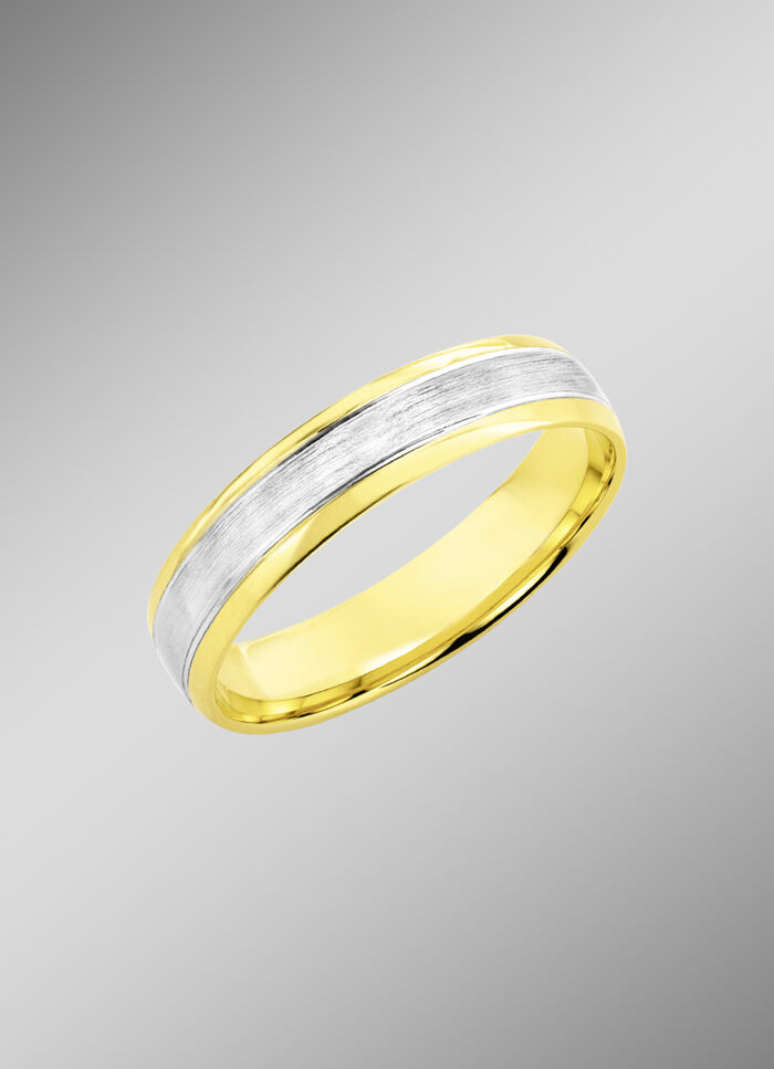 Klassieke trouwring in bicolor 