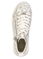 Rieker, modieuze dameslaarzen, breedte G, met uitneembaar voetbed WEISS-BUNT