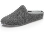 Pantoffels van textiel met een subtiel patroon GRIJS