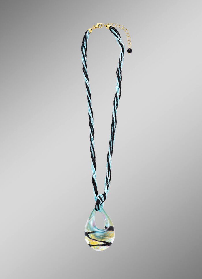 Ketting van Muranoglas met meerdere rijen 