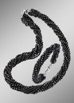 Prachtig sprankelende 2-delige sieradenset ZWART