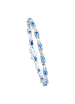 Armband met echte blauwe topazen 