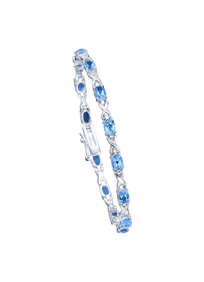 Armband met echte blauwe topazen 