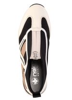 Rieker, stijlvolle dameslaarzen, breedte G, met uitneembaar voetbed CR&Egrave;ME-ZWART-BRUIN