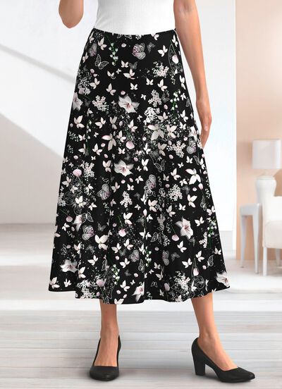 Rok met figuurflatterend juk 