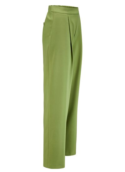 Broek met plooien in modieuze wijdte 