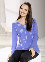 Shirt met flatlocknaad in 2 kleuren PAARS
