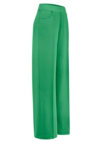 Broek met modieuze wijdte 