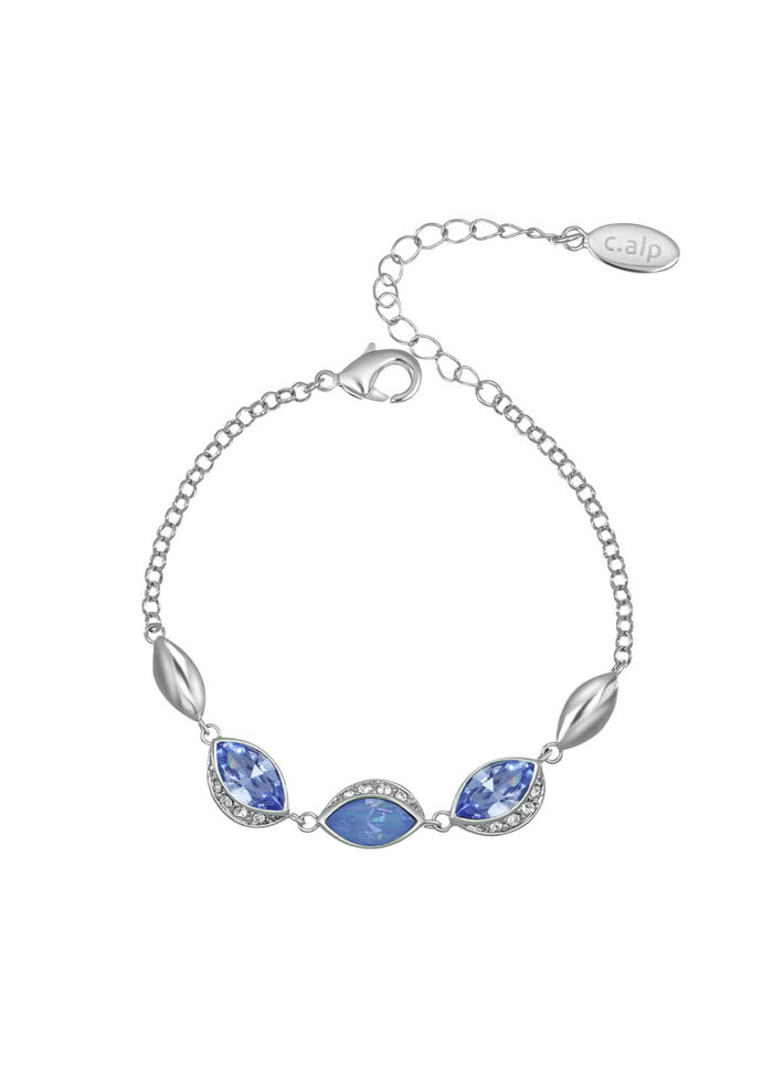 Sprankelende elegantie in blauw – armband met Swarovski kristallen 