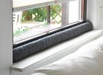 Wollen tochtstrip voor ramen ANTHRAZIT