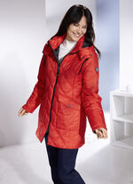 Jas met afneembare capuchon SIGNAALROOD