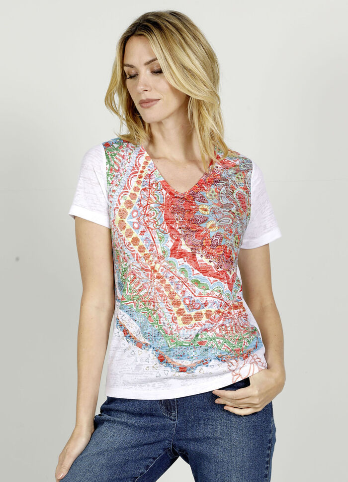 Overhemd in burnout-kwaliteit 