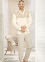 Götting pyjama met V-hals en borstzakje 