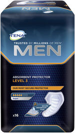 Tena Men inlegzolen bieden bescherming, comfort en discretie WIT