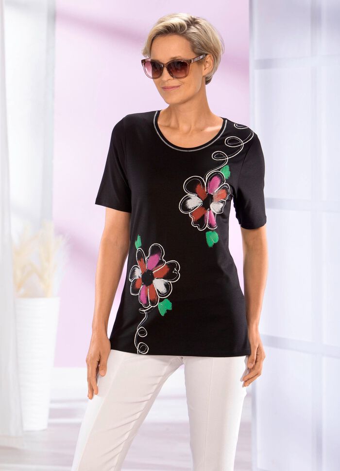 Shirt met glittereffect op de voorkant 