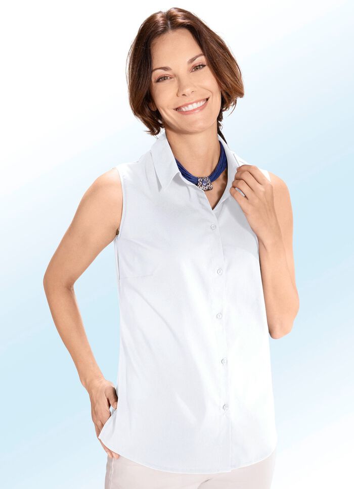 Gemakkelijk te combineren blouse WIT