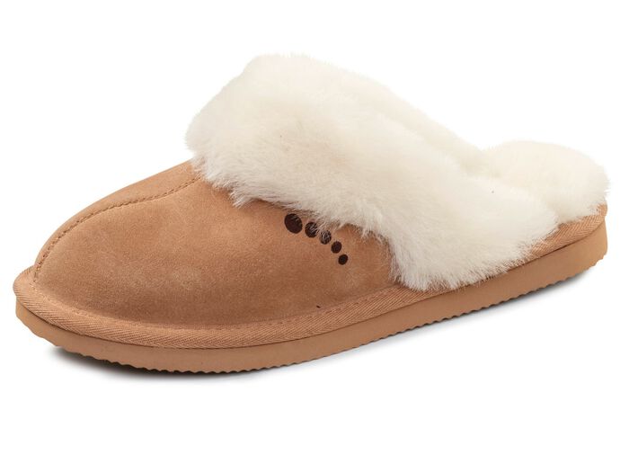 ELENA EDEN, warme damespantoffels, met lamsvacht 