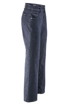 Jeans met modieus wijdere pijpen 