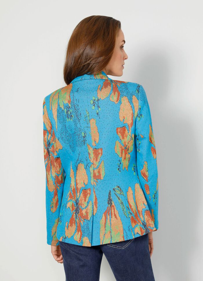 Blazer van hoogwaardig jacquardbreisel 