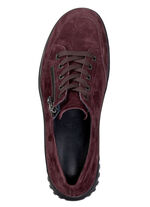 ELENA EDEN, comfortabele dames veterschoenen, breedte H, met uitneembaar voetbed BURGUND