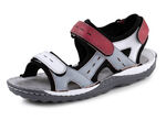ELENA EDEN, sportieve dames trekkingsandalen, breedte G, met klittenbandsluiting BLEU-WEISS-ROT