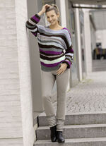 Broek met uitgebreide borduursels in etnische stijl GRIJS