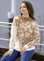 Trui met diagonaal design 