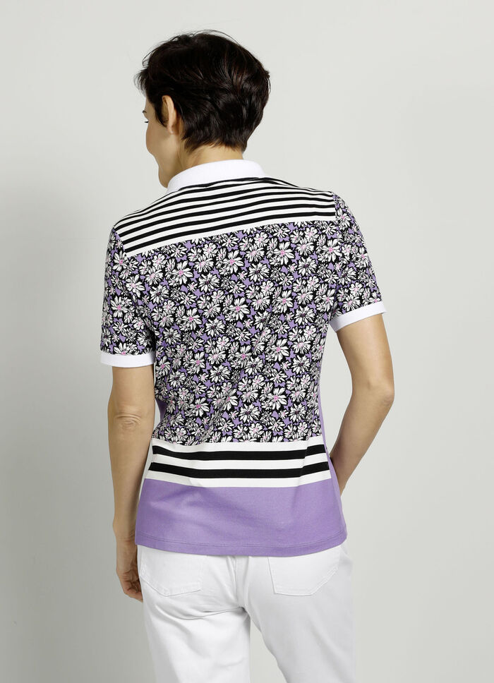 Poloshirt met all-over patroon 