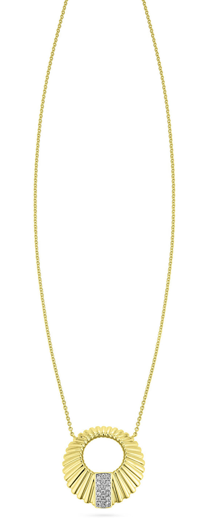 Prachtige ketting met 18 diamanten 