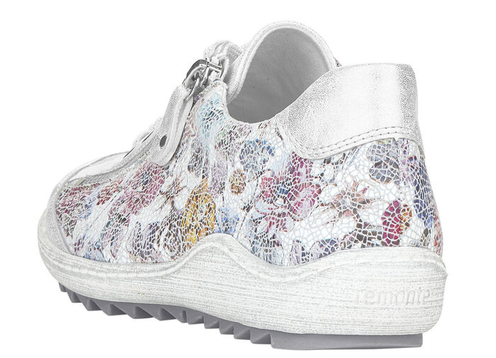 Remonte, elegante damessneakers, breedte G, met rits ZILVER-BONT